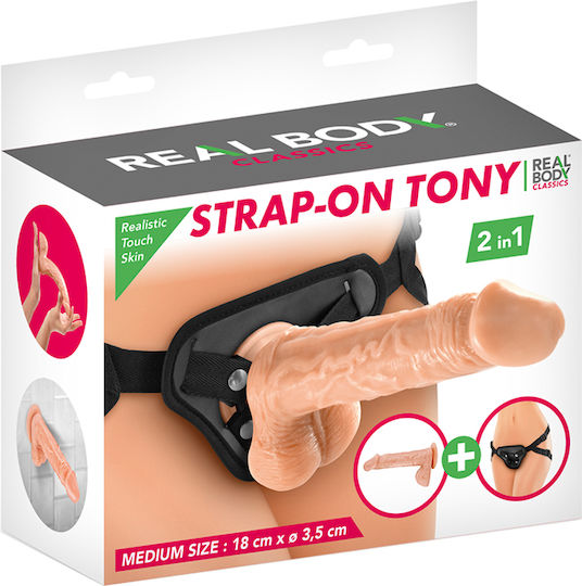 Real Body Harness με Dildo