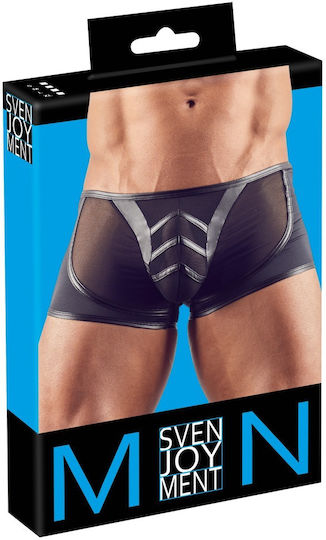 Svenjoyment Underwear Net Boxer with Shiny Straps Black