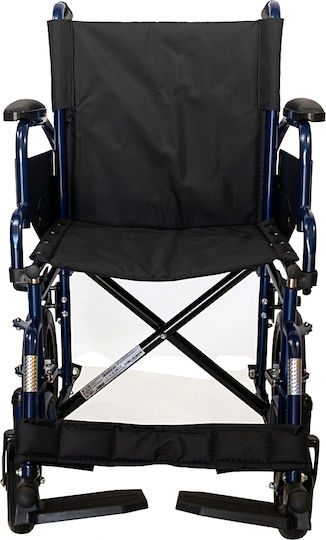 Mobiak Gemini Rollstuhl 12 Zoll Einfacher Typ mit Einfacher Rücken Aapli Plasti 46cm Blau