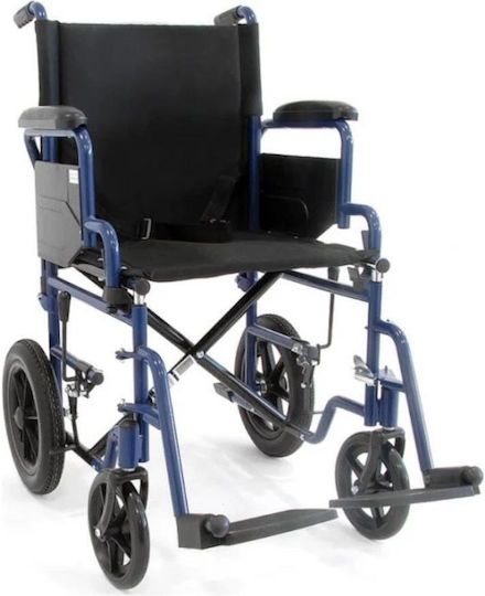 Mobiak Gemini Rollstuhl 12 Zoll Einfacher Typ mit Einfacher Rücken Aapli Plasti 46cm Blau