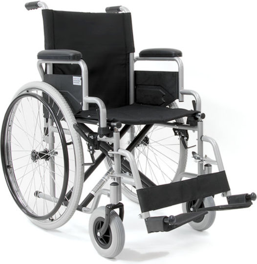 Vita Orthopaedics 09-2-063 Scaun Cu Rotile 24" Pliabil Tip Simplu Cu Spate Simplu Scaun Cu Rotile Cu Laturi Și Suporturi Pentru Picioare Detașabile 50cm 09-2-063