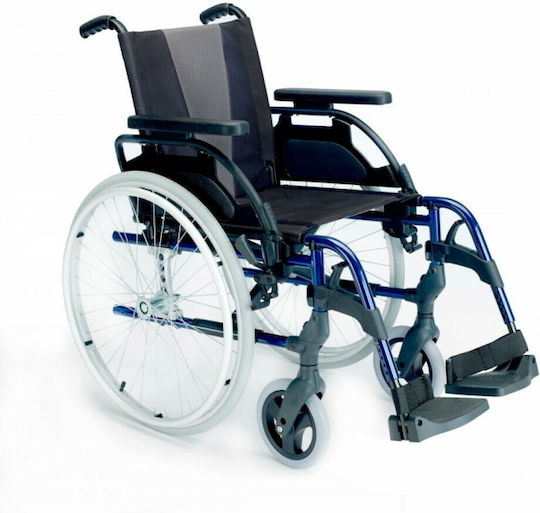 Sunrise Medical Breezy Style Wheelchair 12 Inch Folding Simple Type with Simple Back 40.5cm Blue