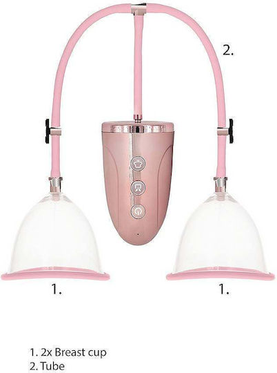Shots Sauger Brustwarzen Automatisch wiederaufladbare Milchpumpe Set Large Rosa 1Stück
