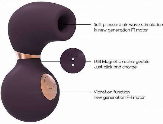 Shots Irresistible Invincible Clitoral & Nipple Suction Device Vibration Purple