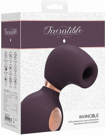 Shots Irresistible Invincible Clitoral & Nipple Suction Device Vibration Purple