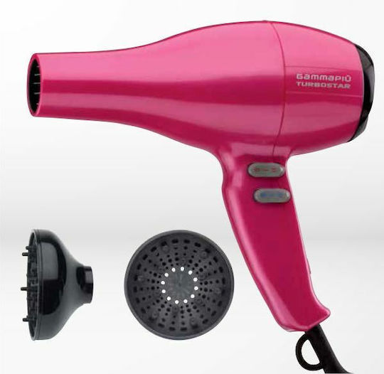 GammaPiu Turbostar Professional Hair Dryer with Diffuser 2500W Fuchsia