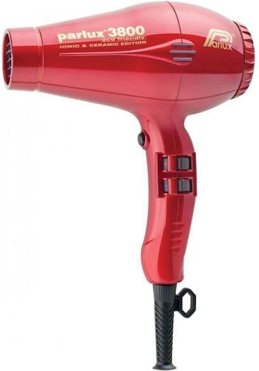 Parlux 3800 Ionic Επαγγελματικό Πιστολάκι Μαλλιών 2100W Red
