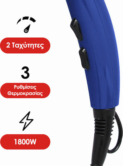 Zilan Πιστολάκι Μαλλιών 2000W Μαύρο