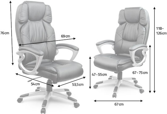 Sofotel EG-227 Καρέκλα Γραφείου με Ανάκλιση Brown