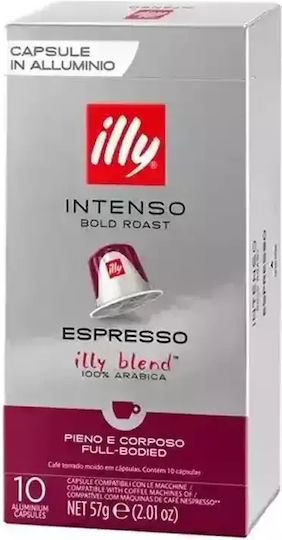 Illy Κάψουλες Espresso Intenso Συμβατές με Μηχανή Nespresso 10caps