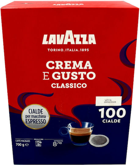 Lavazza Κάψουλες Espresso Crema E Gusto Συμβατές με Μηχανή E.S.E. Pod 100caps