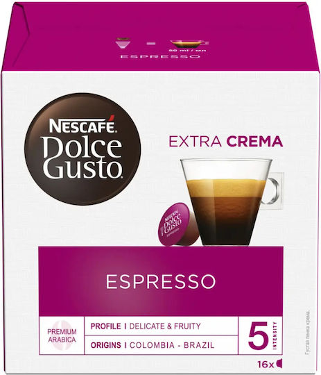 Nescafe Kaffeekapseln Espresso Extra Creme Kompatibel mit Dolce Gusto Maschine 16 Stück