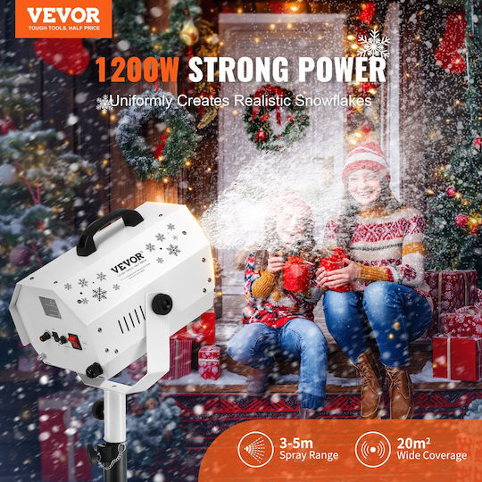 Vevor Snow Machine 1200w Snow Making Machine Ρυθμιζόμενο Ύψος Βάσης