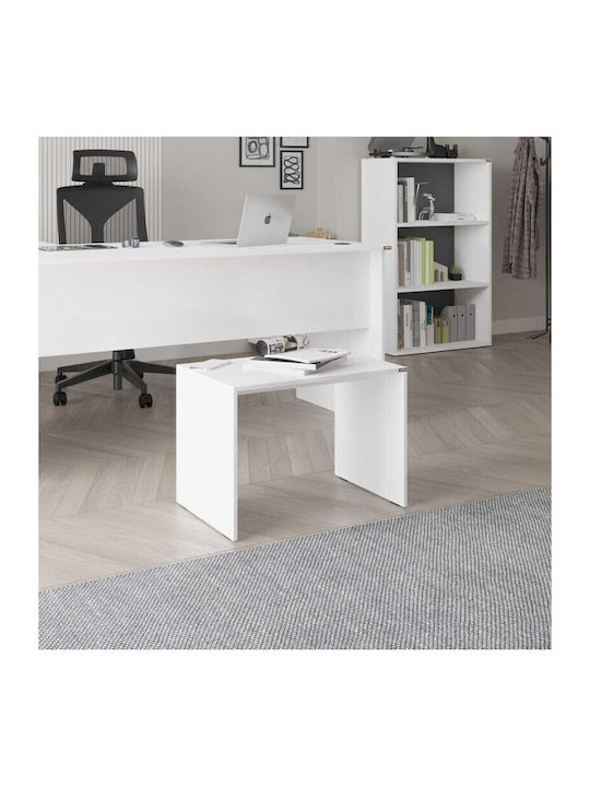 Rectangular Coffee Table Rio Wooden White L60xW40xH43cm.