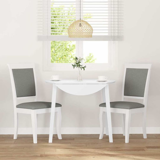 Dining Room Wooden Chair White 50x55x95.5cm 2pcs