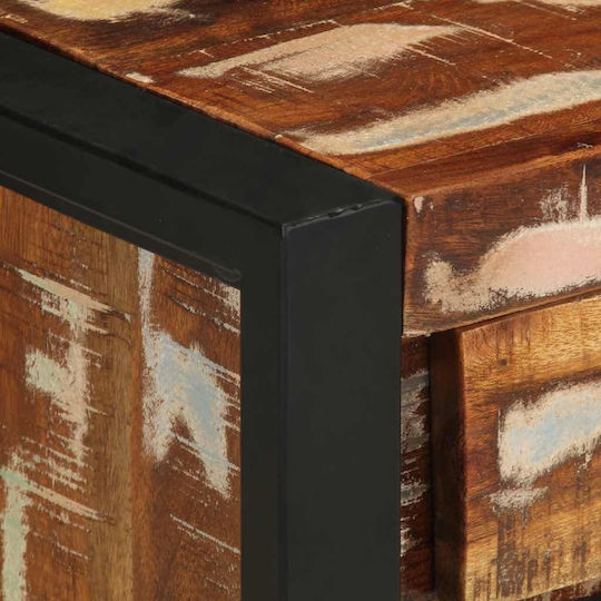 vidaXL Bedside Table Made of Solid Wood Multicolour 40x30x50cm