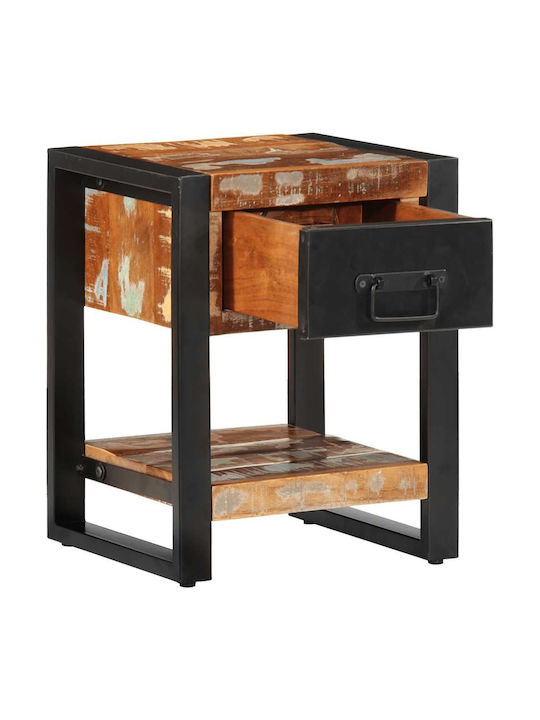 Noptiere din Lemn Masiv Mango 2buc 35x34x45cm