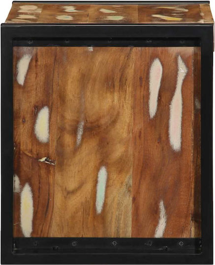 Noptiere din Lemn Masiv Colorate 2buc 40x35x40cm