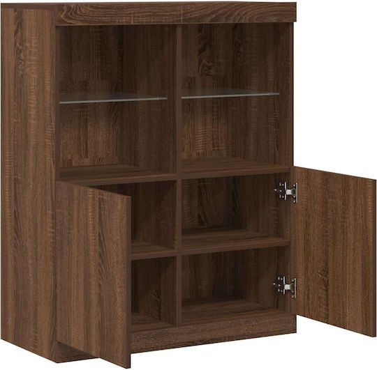 Мебели за съхранение дървен Кафяв 81x37x100см