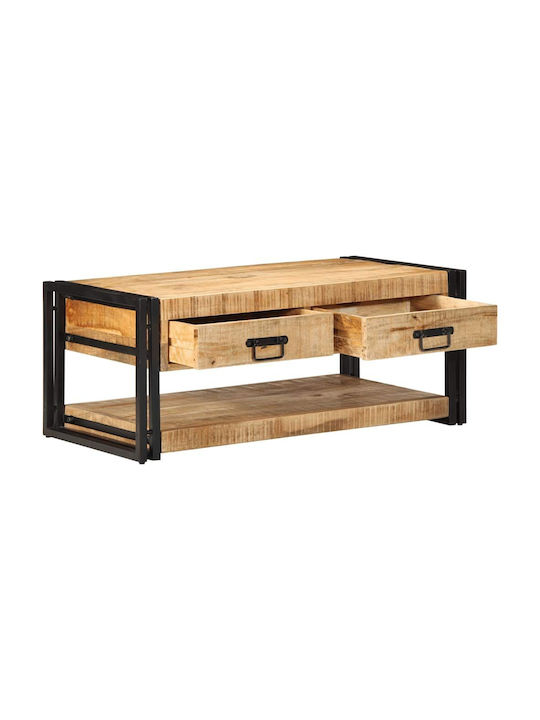 Rectangular Coffee Table from Solid Wood Coffee L90xW50xH38cm.