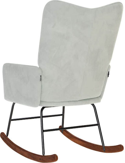 Schaukelstuhl Samt Light Grey 61x78x98cm
