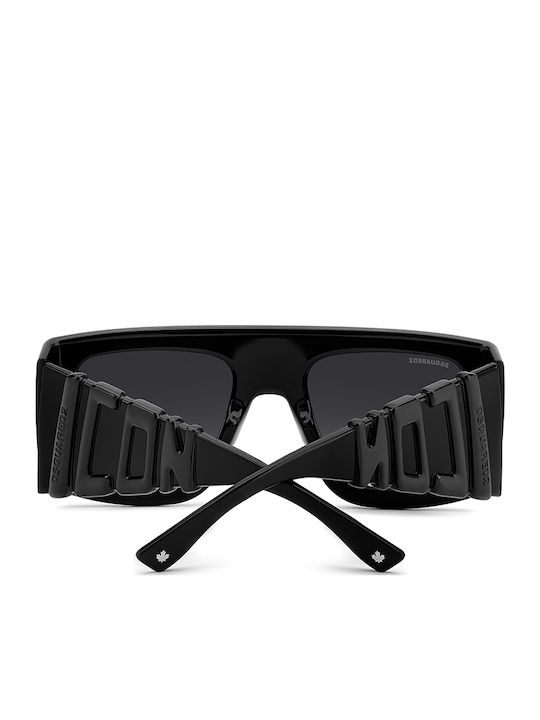 Dsquared2 Icon Γυαλιά Ηλίου Μαύρα με Κοκκάλινο Σκελετό