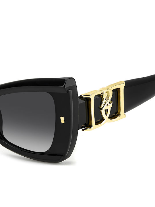 Dsquared2 Unisex Γυαλιά Ηλίου με Μαύρο Κοκκάλινο Σκελετό και Μαύρο Φακό D2 0170/S 807/9O