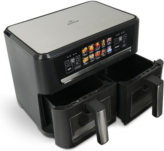 Human Air Fryer with Double Detachable Bucket 12lt Black HU-392