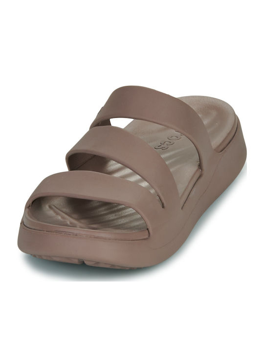 Strappy Women's Flip Flops Brown