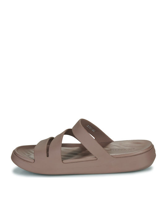 Strappy Women's Flip Flops Brown