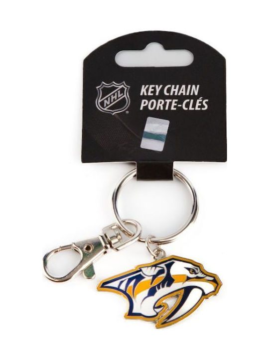 Schlüsselanhänger Inglasco Nhl Logo Metallisch Team Ecru