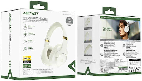 Acefast H4 Fără fir / Cu fir Over Ear Căști cu 55 ore de Funcționare și Încărcare Rapidă Bej