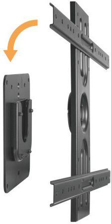Brateck LP69-46F Βάση Τηλεόρασης Τοίχου έως 80" και 50kg Ασημί