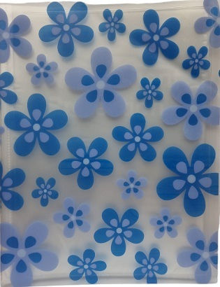 Mapă de hârtie Salko Soft 20 Folii A4 Flori Albastre Roz sau Verzi 3 Culori