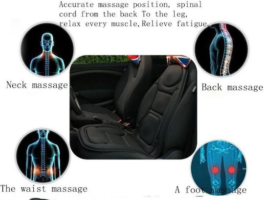 Sitz Massage für die Taille & den Rücken mit Heizfunktion Schwarz