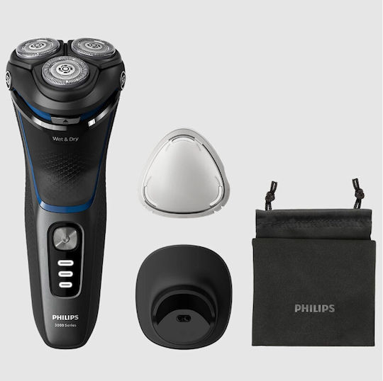 Philips Series 3000 S3344/13 Περιστρεφόμενη Ξυριστική Μηχανή Προσώπου Επαναφορτιζόμενη