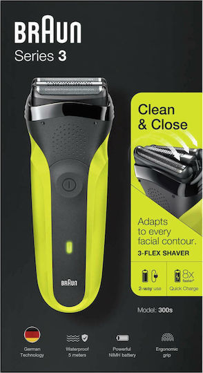 Braun Series 3 300S Περιστρεφόμενη Ξυριστική Μηχανή Προσώπου Επαναφορτιζόμενη