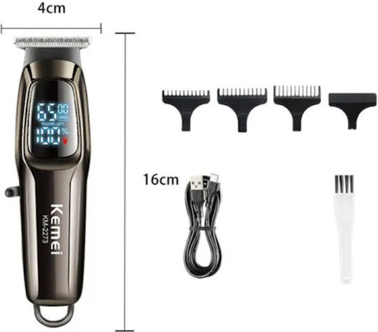 Kemei Professional Rechargeable Hair Clipper Black KM-2273