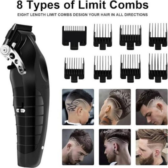 Kemei Professional Rechargeable Hair Clipper Black KM-2296