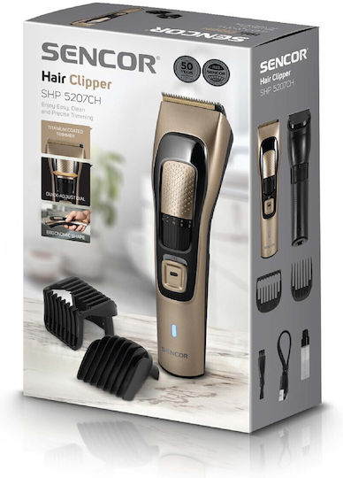 Sencor Rechargeable Hair Clipper Gold SHP 5207CH
