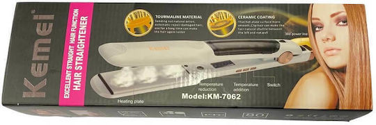 Kemei KM-7062 KM-7062 Hair Straightener with Steam and Ceramic Plates 80W