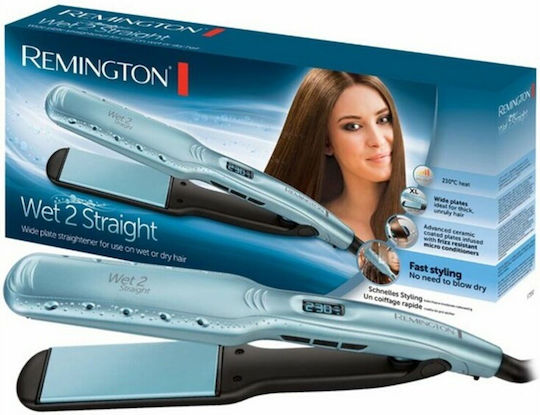 Remington Wet2Straight S7350 Πρέσα Μαλλιών με Κεραμικές Πλάκες
