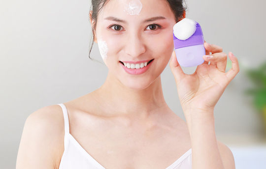 inFace MS-2000 Cleansing Silicone Facial Cleansing Brush Purple