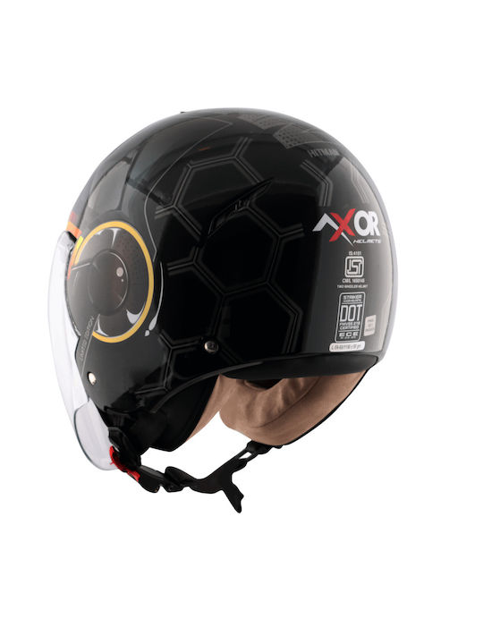 Axor Striker Hitman Black/Grey Κράνος Μηχανής Jet ECE 22.06 1150gr με Sunvisor