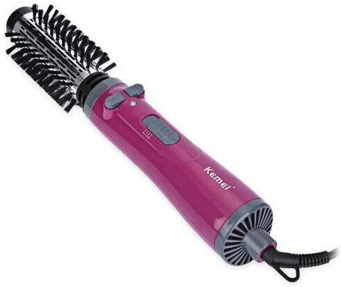 Kemei Electric Brush with Air & Rotating Head for Straightening and Curls 1000W
