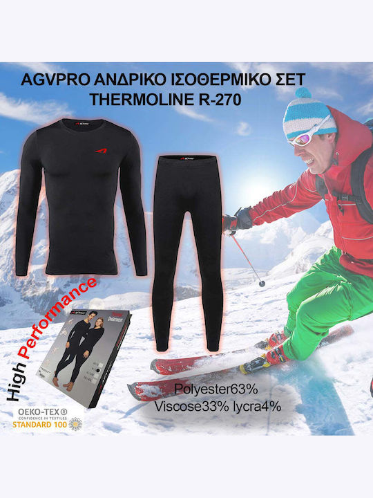 AGVpro Ανδρικό Σετ Ισοθερμικών Μαύρο