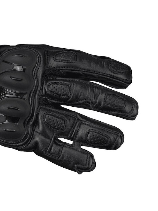 Winter Herren Motorradhandschuhe Leder Schwarz