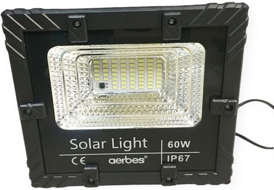 Aerbes Wall Mounted Solar Light 60W with Photocell and Remote Control IP67 28cmx6.5cmx19cmcm