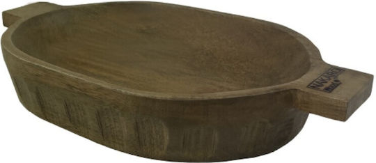 Nakaro Wood Servierschüssel Rund Hölzernes mit Durchmesser 45cm