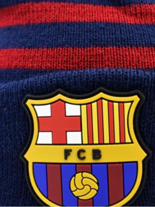 F.C. Barcelona Beanie Unisex Beanie Knitted in Red color